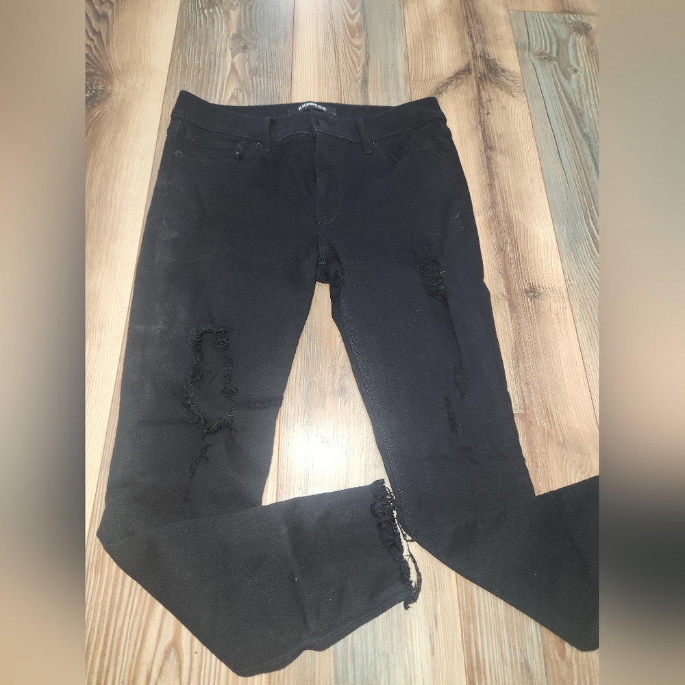 Express Ankle Legging Distressed Jeans Size 10